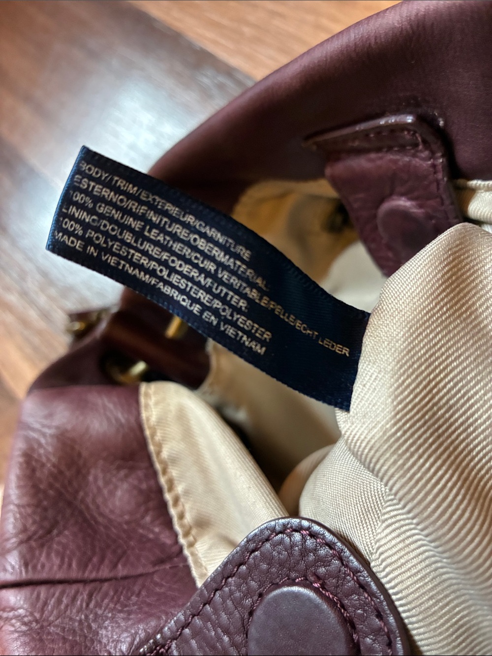 American Leather Co. Women’s Leather Shoulder Bag - Plum Purple - Picture 5 of 16